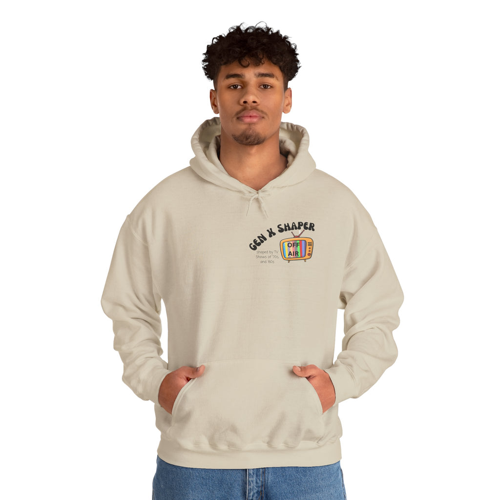 Gen X 70s & 80s TV Shows Bingo Hoodie | Retro Nostalgia Sweatshirt