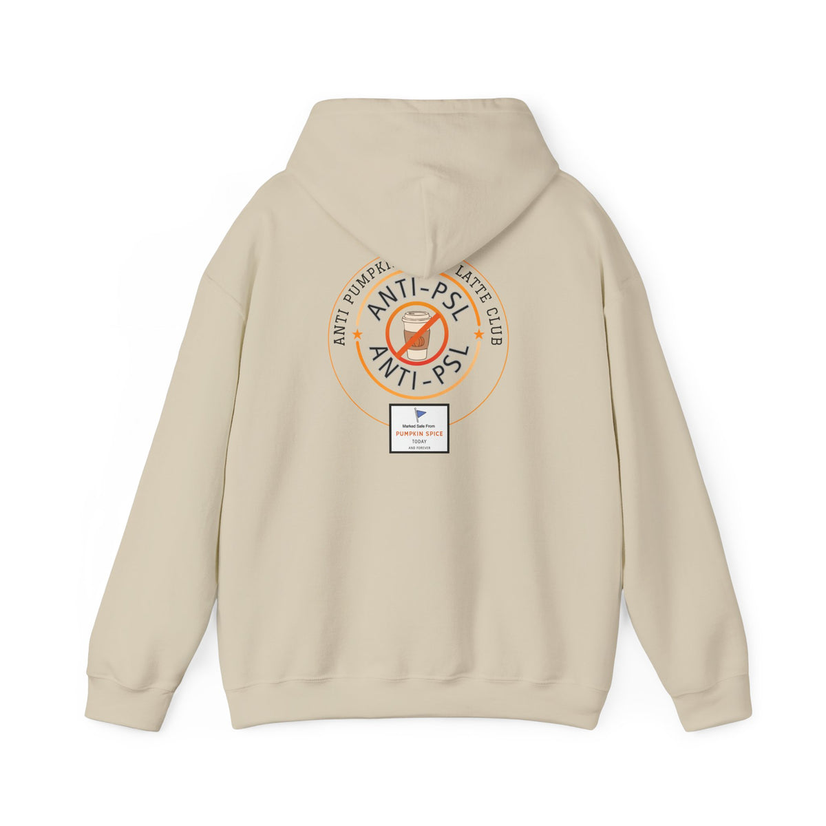Anti Pumpkin Spice Hoodie, Funny Marked Safe Fall Pullover, Sarcastic Anti PSL Sweatshirt, Gildan 18500 Autumn Holiday Outerwear