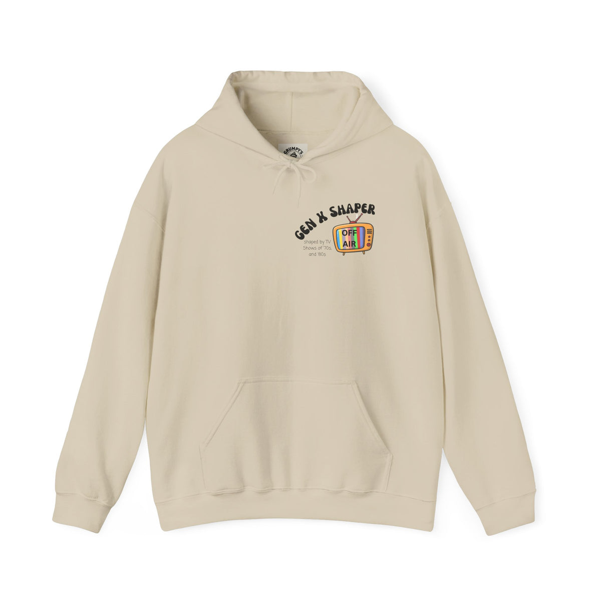 Gen X 70s & 80s TV Shows Bingo Hoodie | Retro Nostalgia Sweatshirt