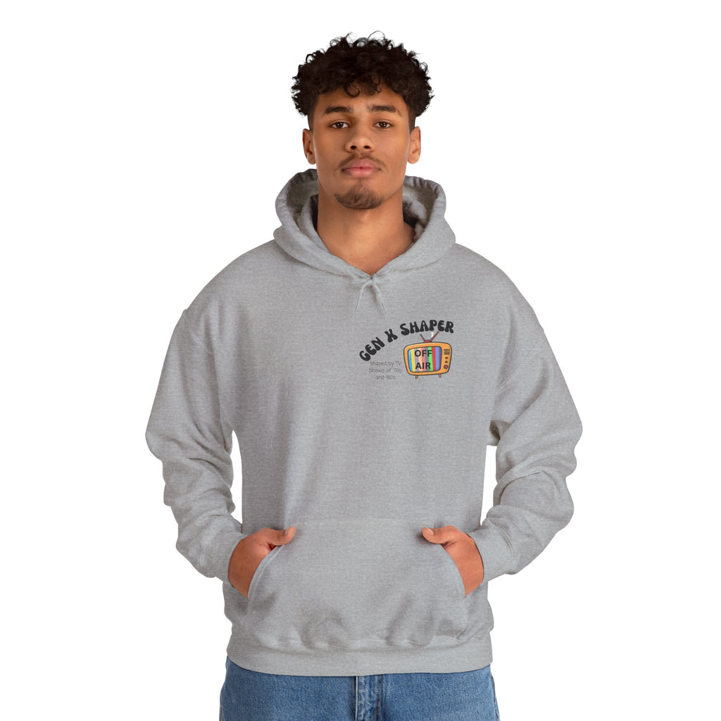 Gen X 70s & 80s TV Shows Bingo Hoodie | Retro Nostalgia Sweatshirt