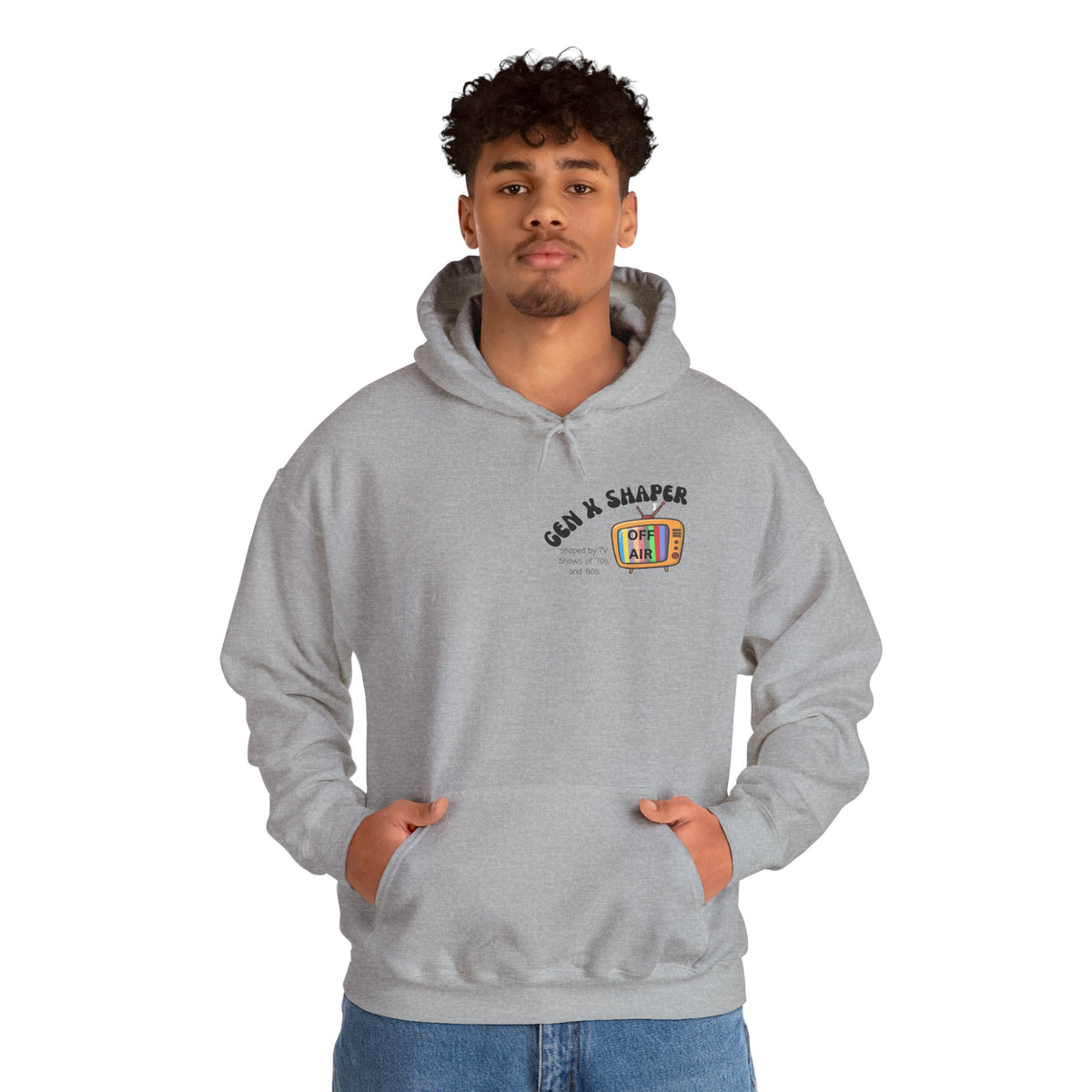 Gen X 70s & 80s TV Shows Bingo Hoodie | Retro Nostalgia Sweatshirt