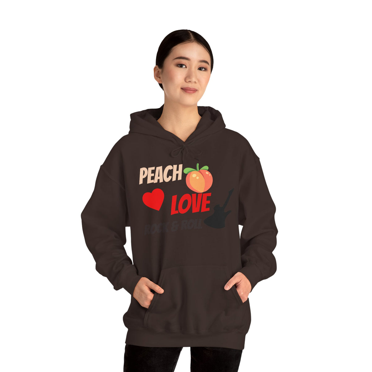 Peach Love Rock & Roll Hoodie | Original Front Logo