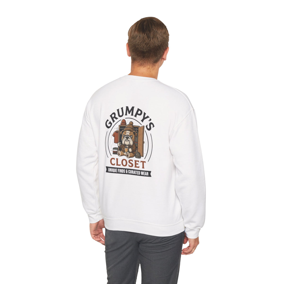 Grumpy’s Closet Crewneck Sweatshirt | Cozy Logo Pullover