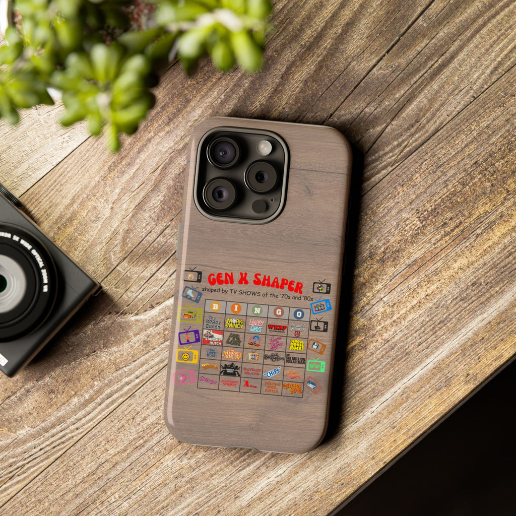 Gen X 70s & 80s TV Shows Bingo iPhone Case | Retro Tough Cover