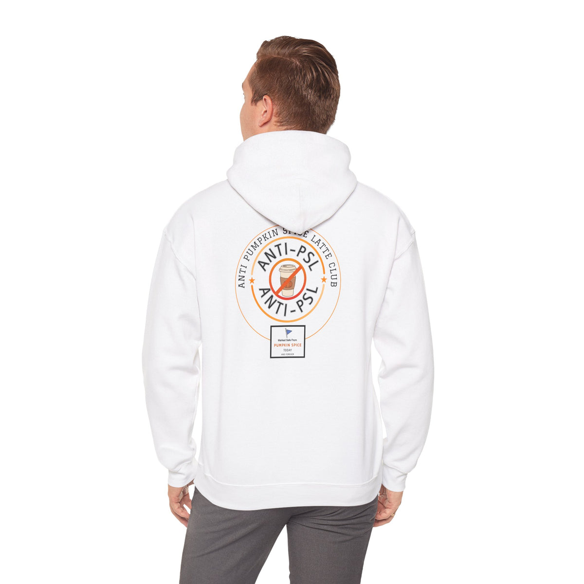 Anti Pumpkin Spice Hoodie, Funny Marked Safe Fall Pullover, Sarcastic Anti PSL Sweatshirt, Gildan 18500 Autumn Holiday Outerwear