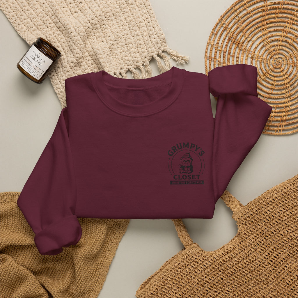 Grumpy’s Closet Crewneck Sweatshirt | Cozy Logo Pullover