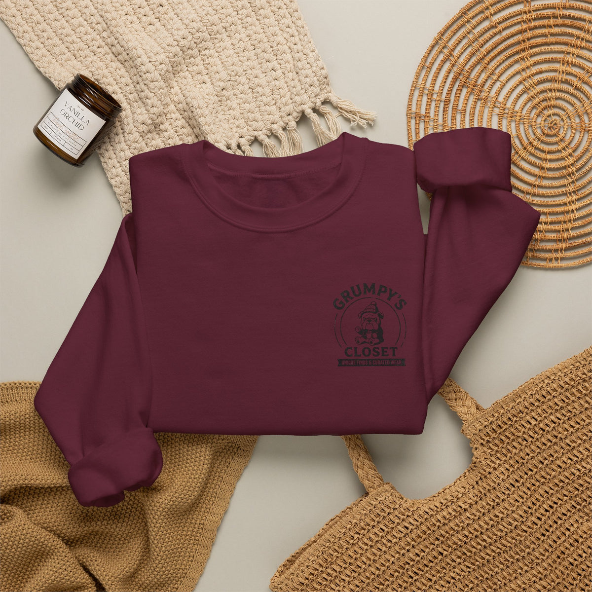 Grumpy’s Closet Crewneck Sweatshirt | Cozy Logo Pullover