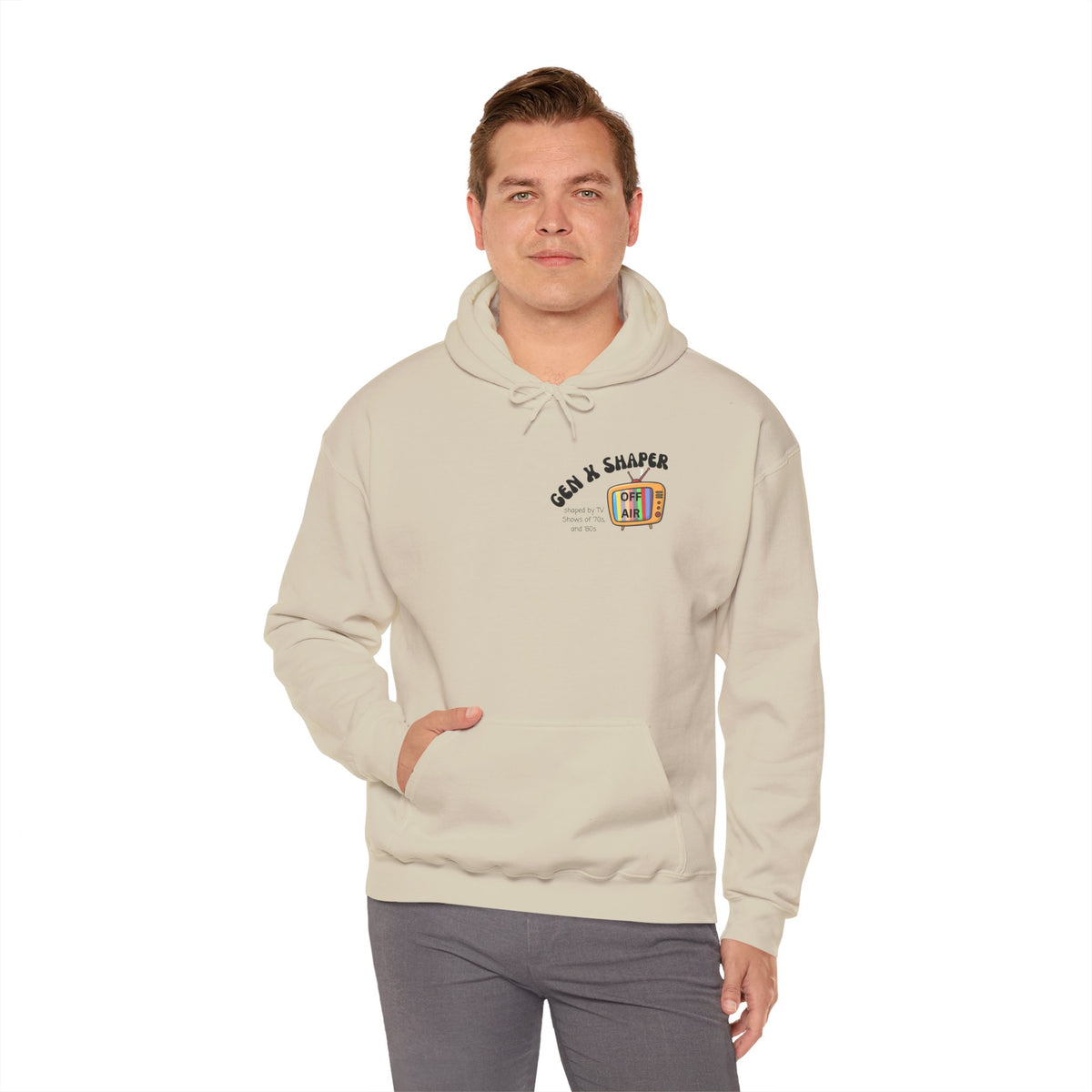 Gen X 70s & 80s TV Shows Bingo Hoodie | Retro Nostalgia Sweatshirt