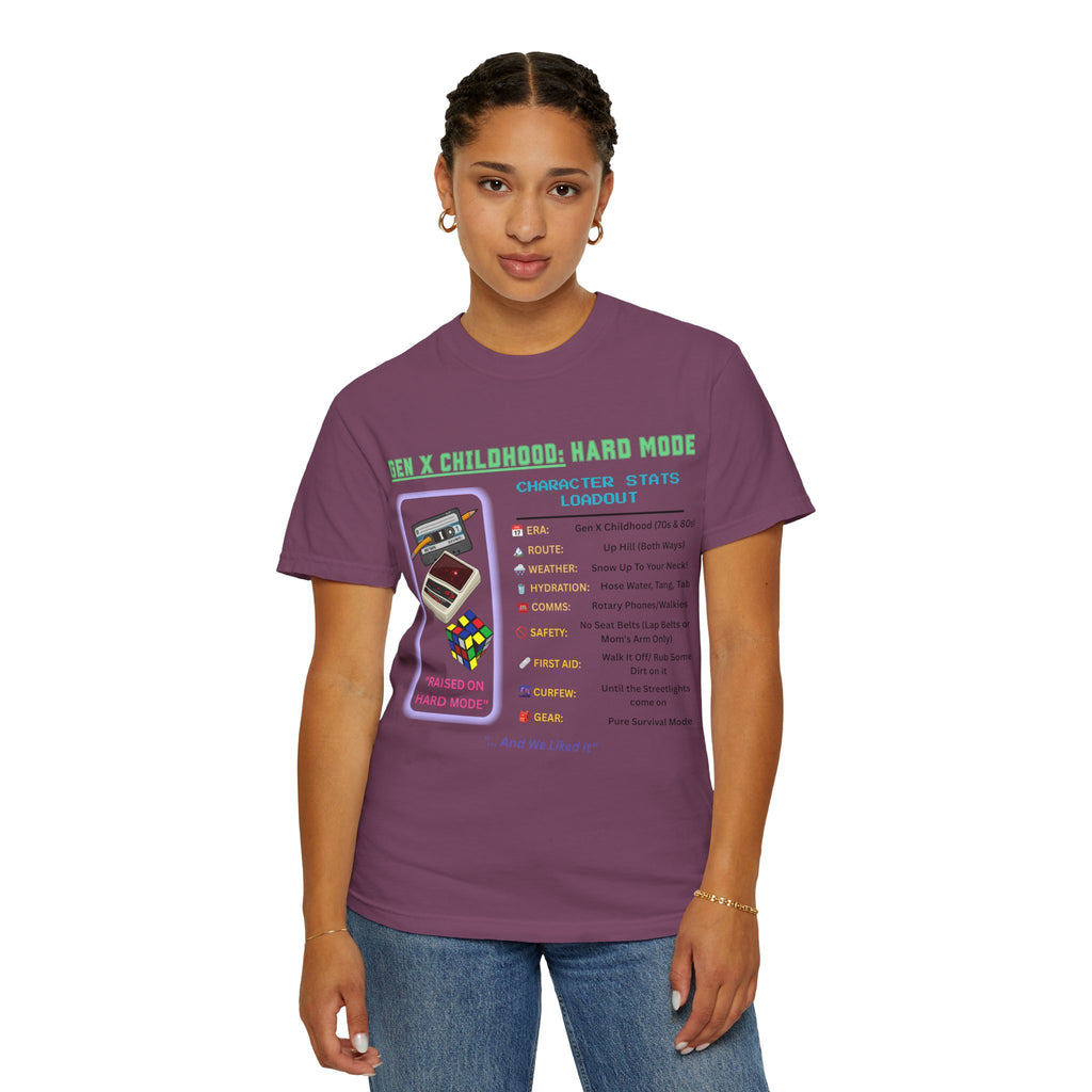 Gen X Childhood Hard Mode T-Shirt | Comfort Colors