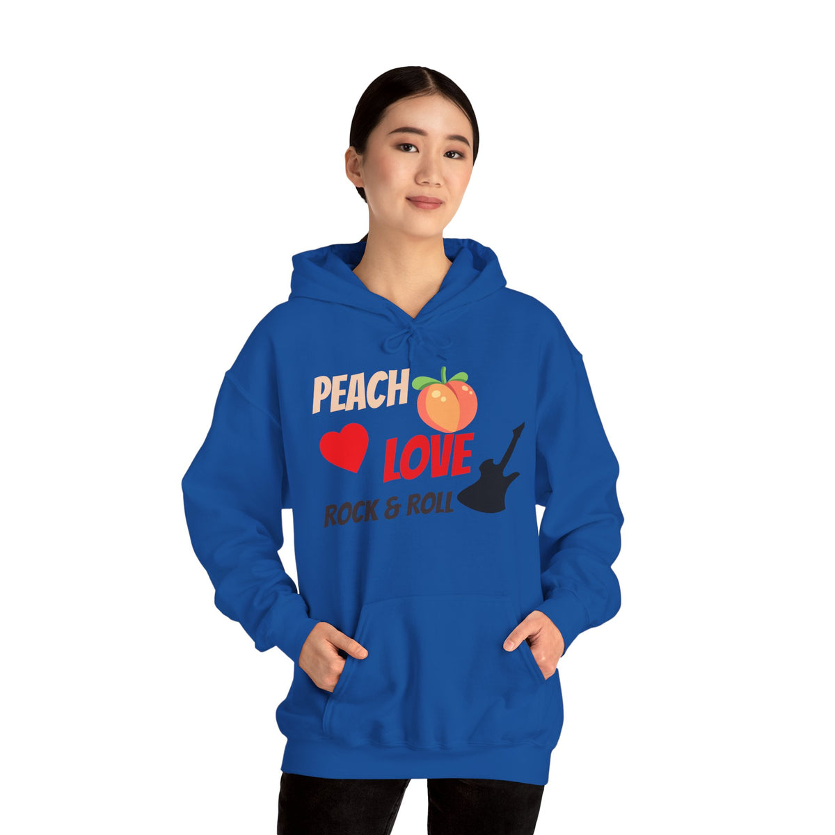 Peach Love Rock & Roll Hoodie | Original Front Logo