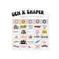 Gen X 70s & 80s TV Shows Bingo Stickers | Retro Nostalgia Decal