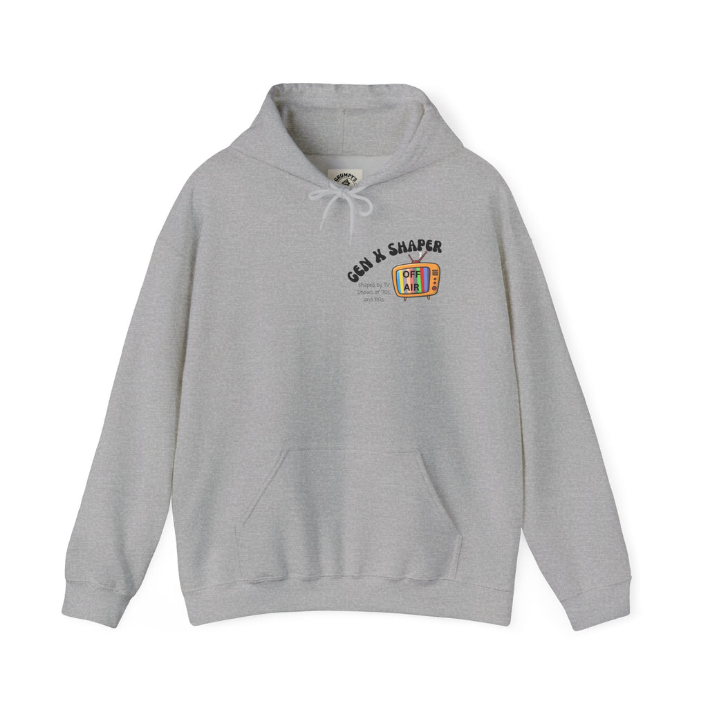 Gen X 70s & 80s TV Shows Bingo Hoodie | Retro Nostalgia Sweatshirt