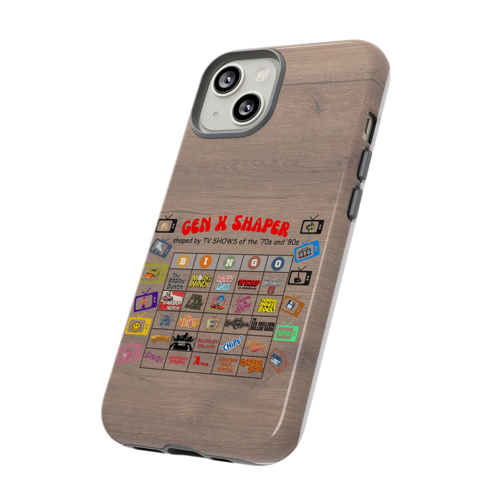 Gen X 70s & 80s TV Shows Bingo iPhone Case | Retro Tough Cover