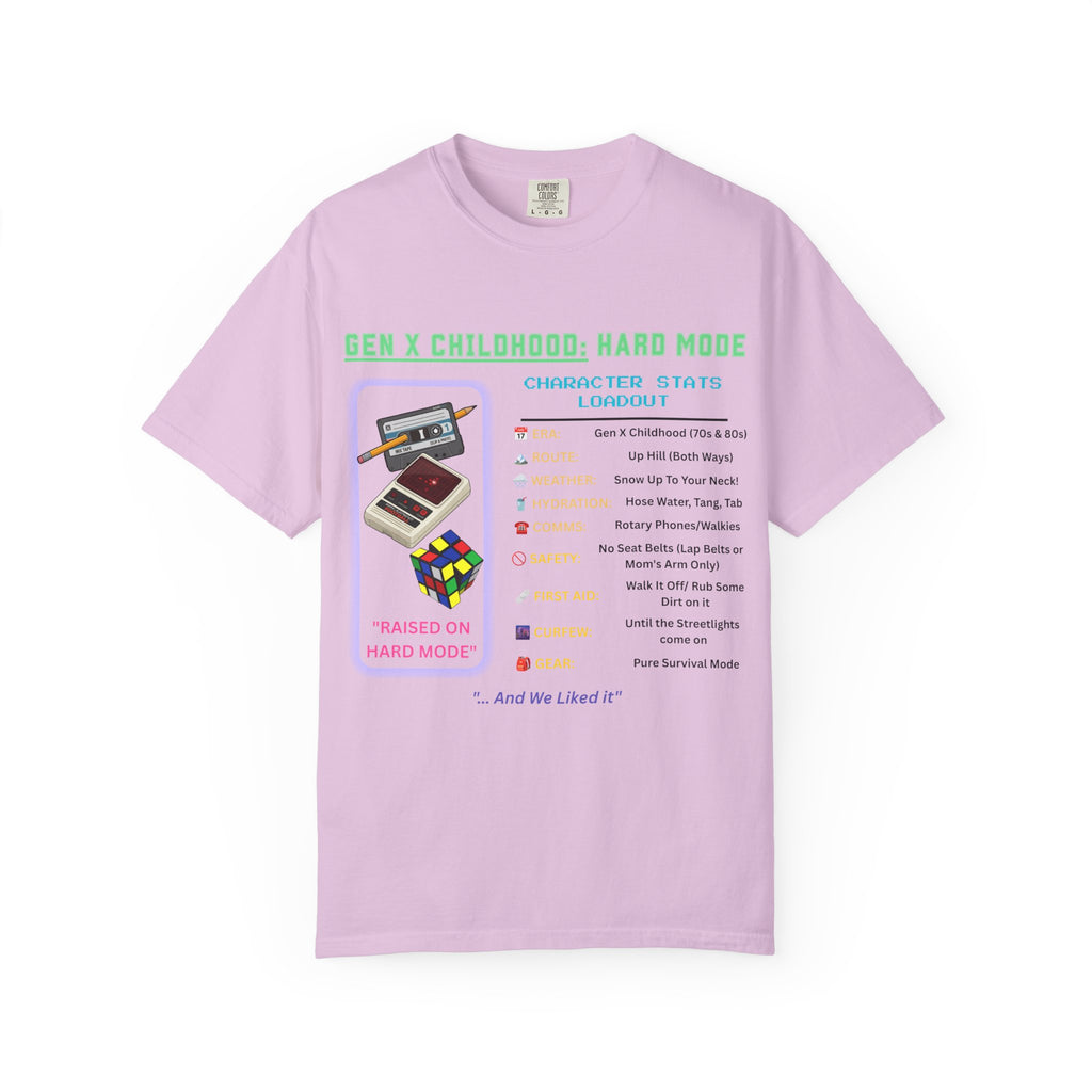 Gen X Childhood Hard Mode T-Shirt | Comfort Colors