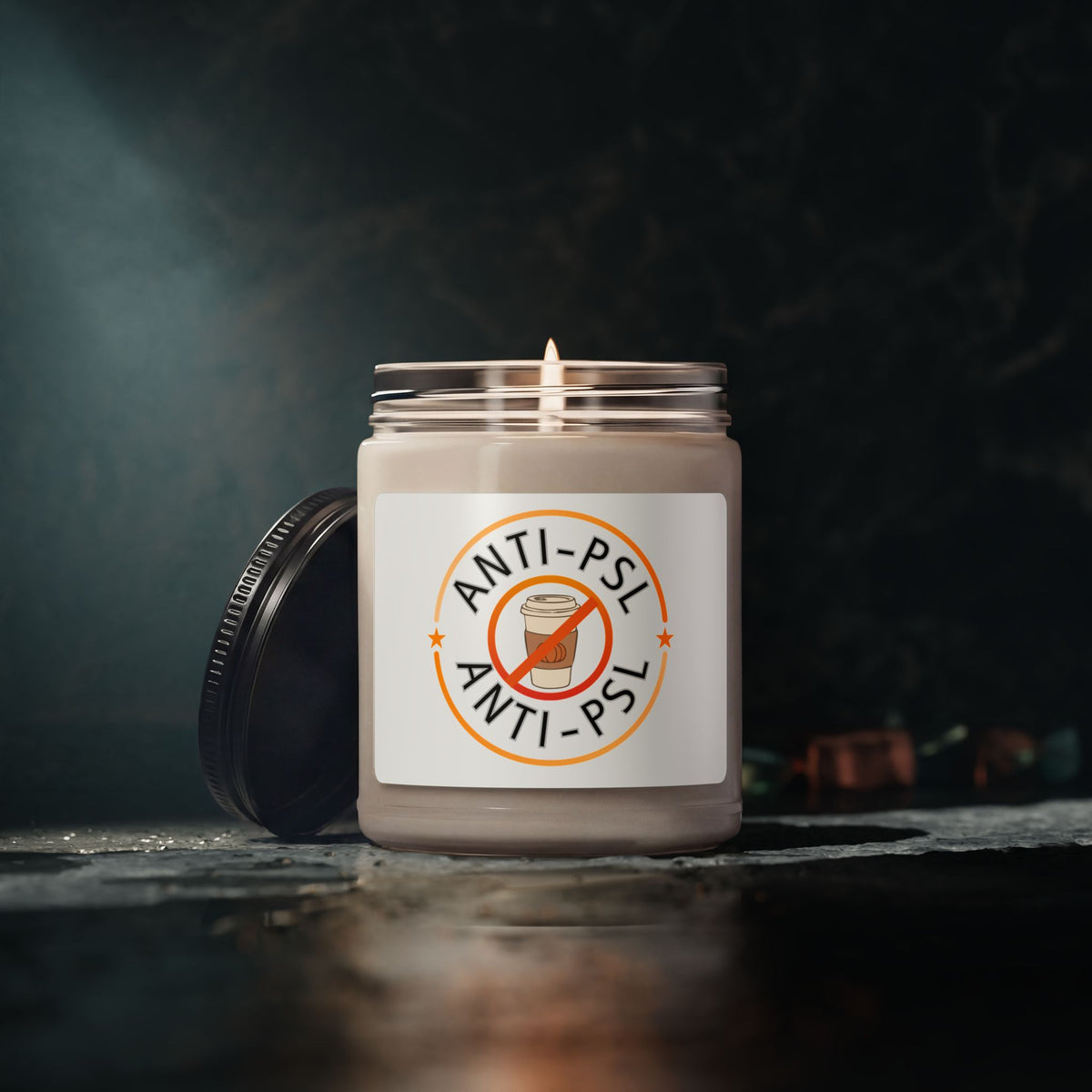 Anti Pumpkin Spice Soy Candle, Funny Marked Safe Fall Soy Jar, Coffee Shop Scent, Sarcastic Autumn Workspace Decor Unique Holiday Gift
