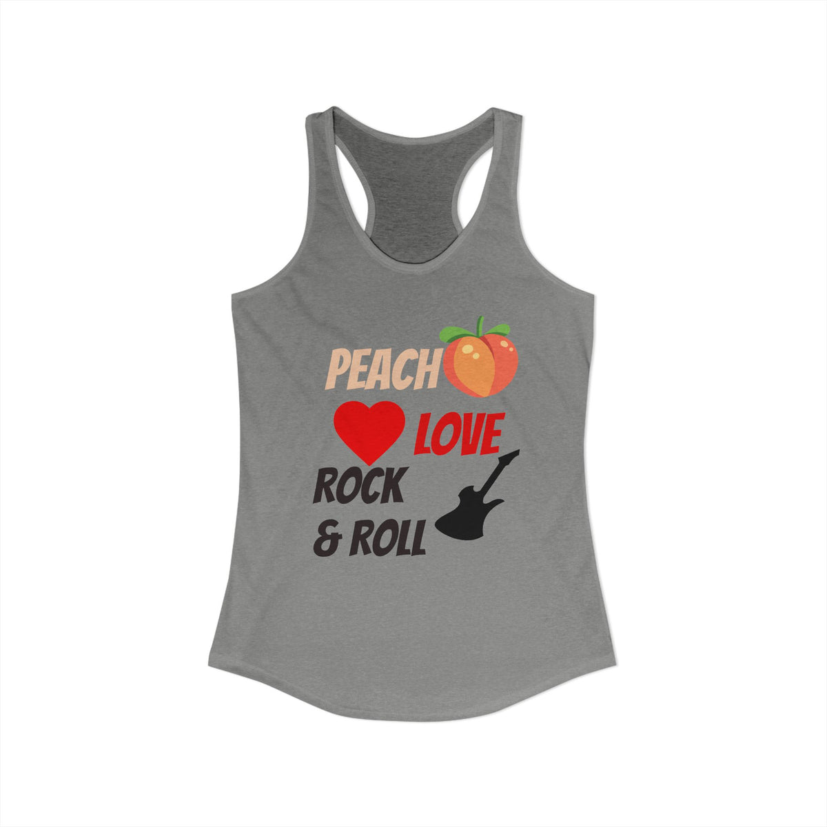 Peach Love Rock & Roll Women’s Tank Top | Graphic Tank
