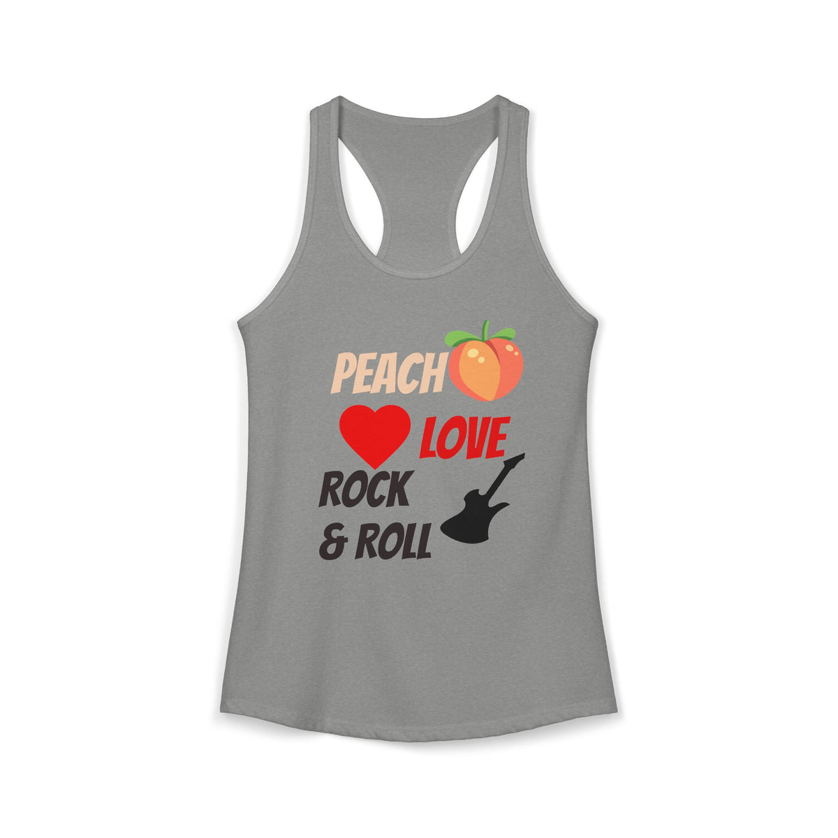 Peach Love Rock & Roll Women’s Tank Top | Graphic Tank