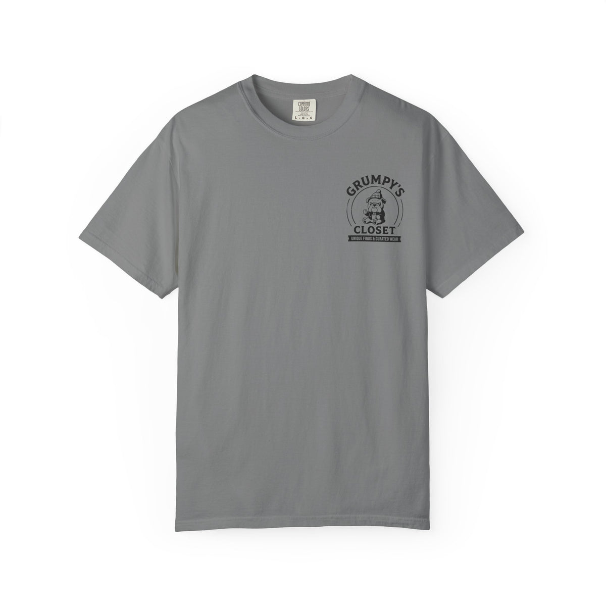 Grumpy’s Closet Bulldog Logo T-Shirt | Garment-Dyed Graphic Tee