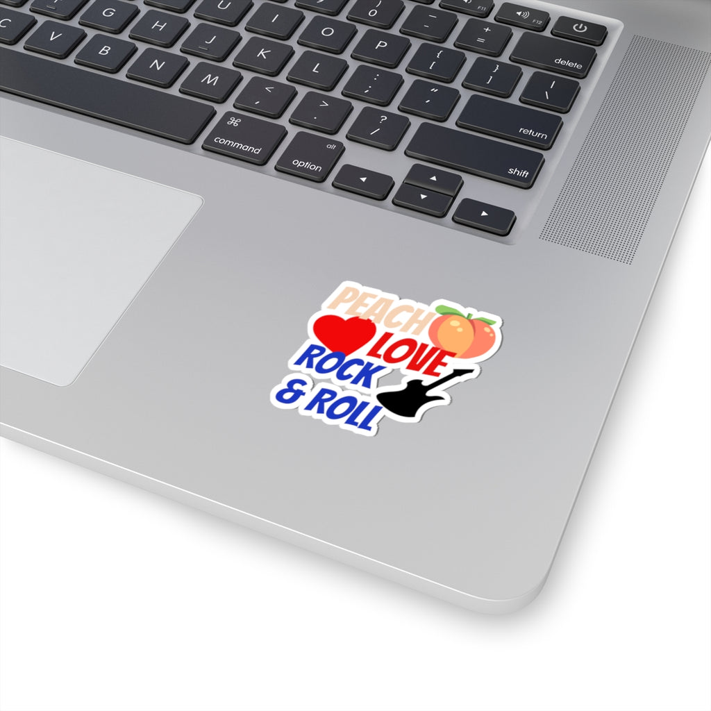 Peach Love Rock & Roll Stickers | Glossy Vinyl