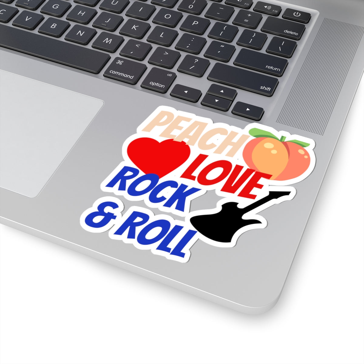 Peach Love Rock & Roll Stickers | Glossy Vinyl