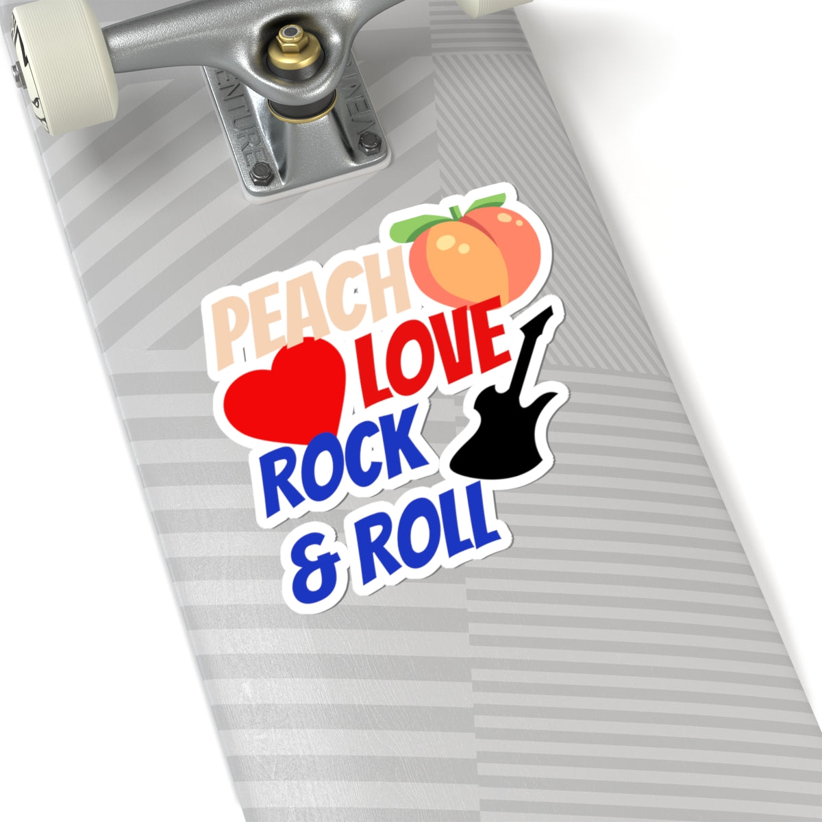 Peach Love Rock & Roll Stickers | Glossy Vinyl