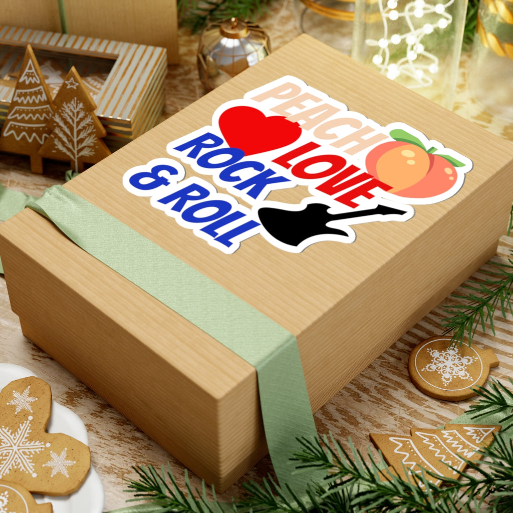 Peach Love Rock & Roll Stickers | Glossy Vinyl