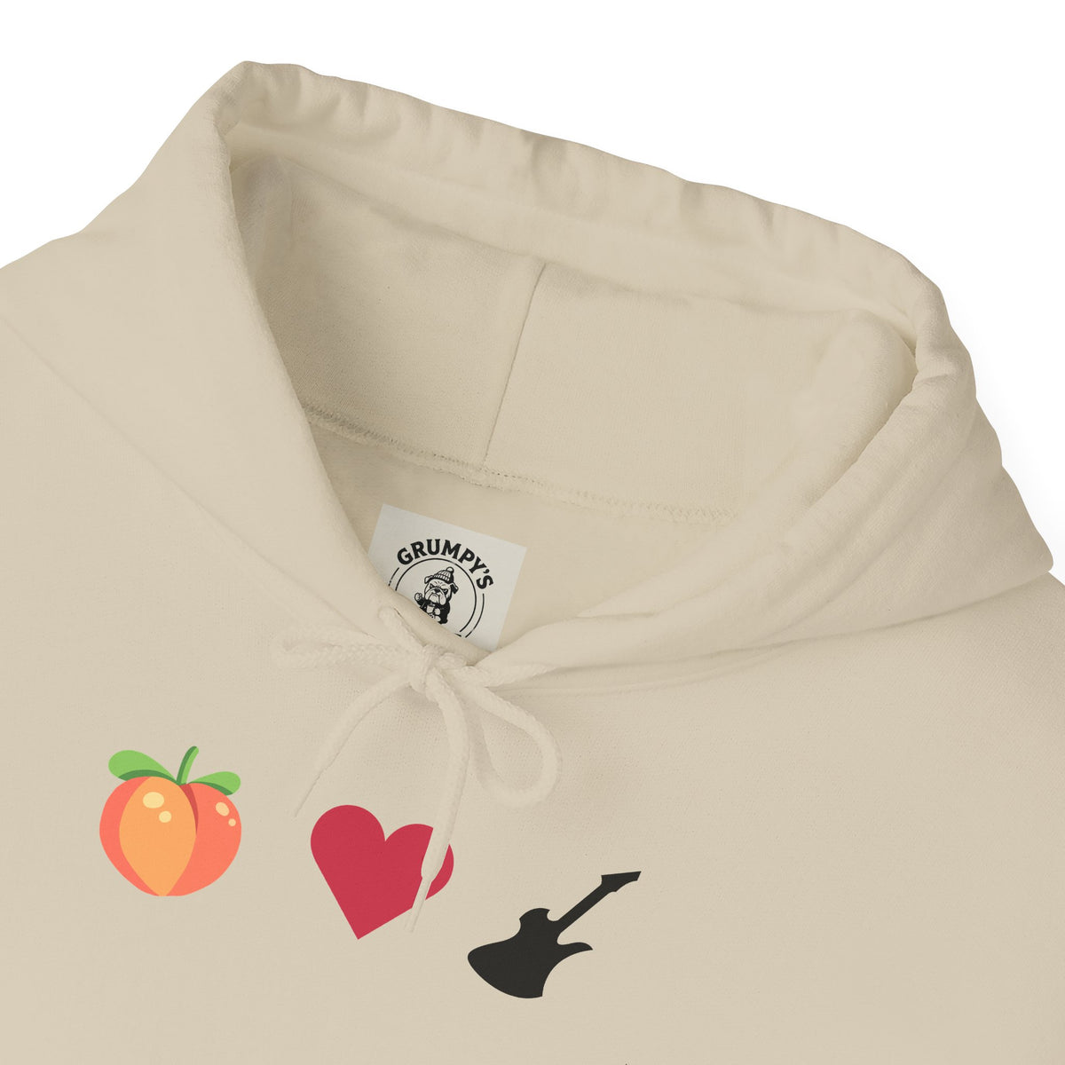 Peach Love Rock & Roll Two-Sided Hoodie | Original Logo