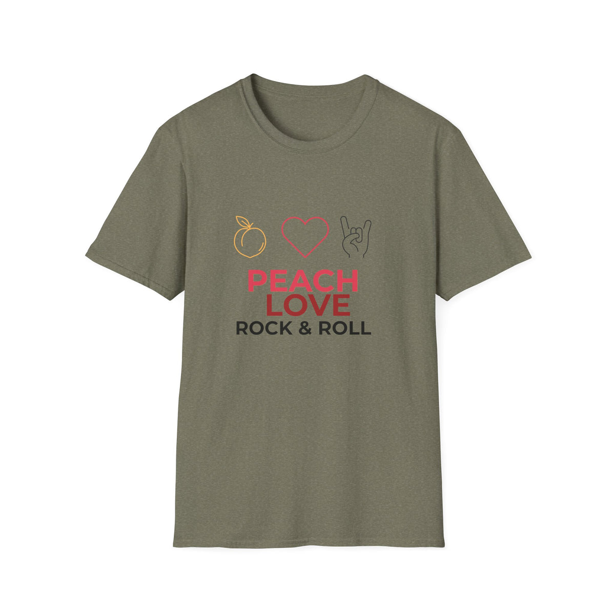 Peach Love Rock & Roll T-Shirt | Comfort Colors