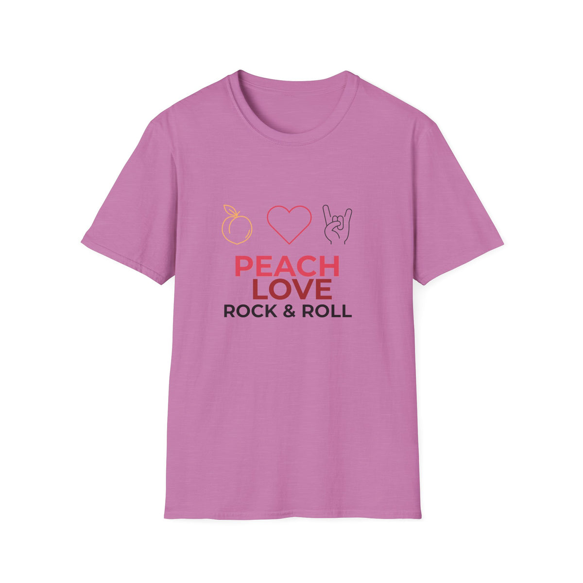 Peach Love Rock & Roll T-Shirt | Comfort Colors