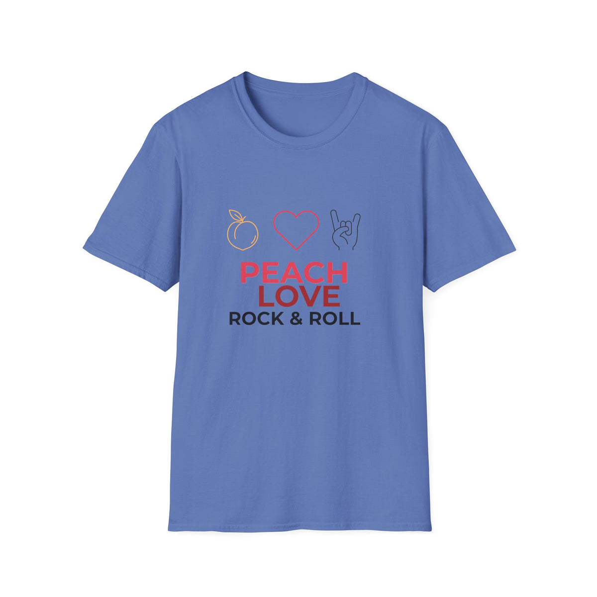 Peach Love Rock & Roll T-Shirt | Comfort Colors
