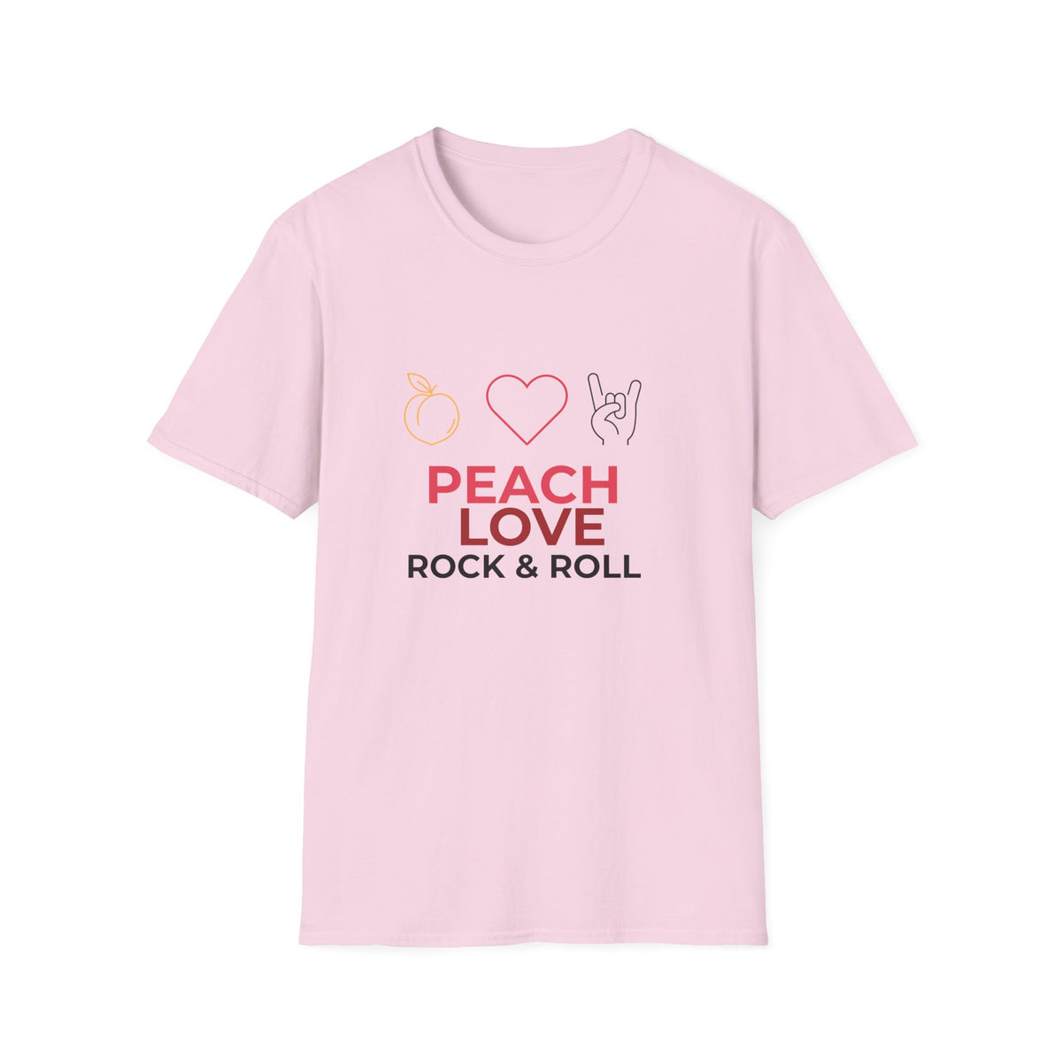 Peach Love Rock & Roll T-Shirt | Comfort Colors