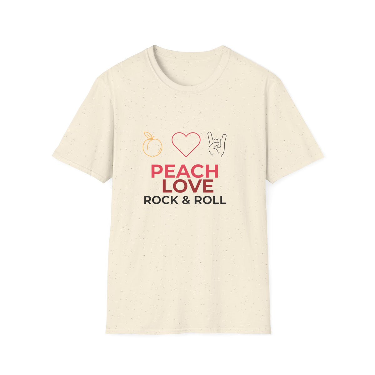 Peach Love Rock & Roll T-Shirt | Comfort Colors
