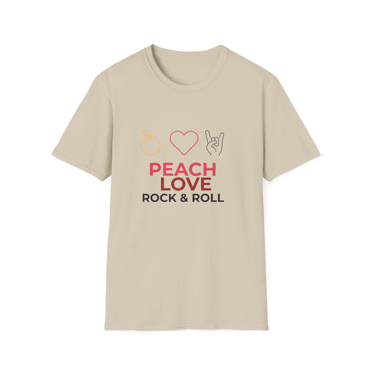 Peach Love Rock & Roll T-Shirt | Comfort Colors