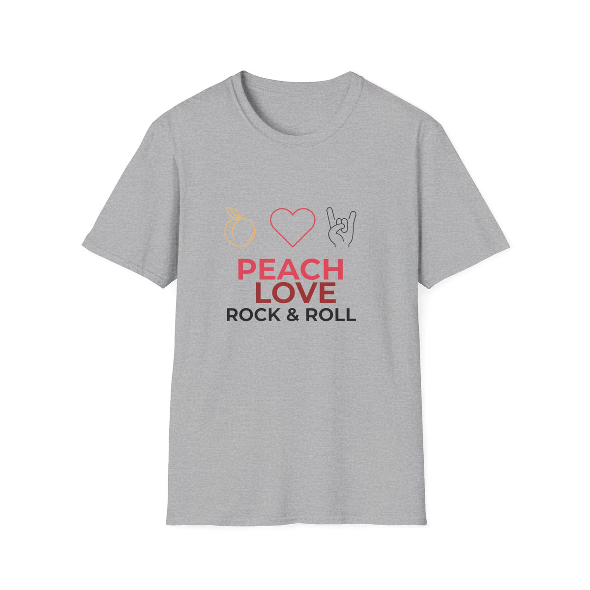 Peach Love Rock & Roll T-Shirt | Comfort Colors