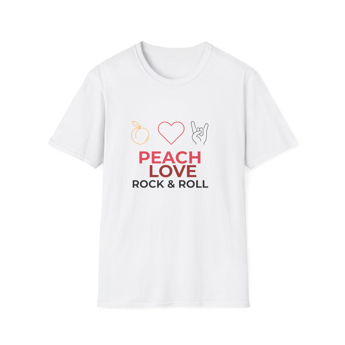 Peach Love Rock & Roll T-Shirt | Comfort Colors