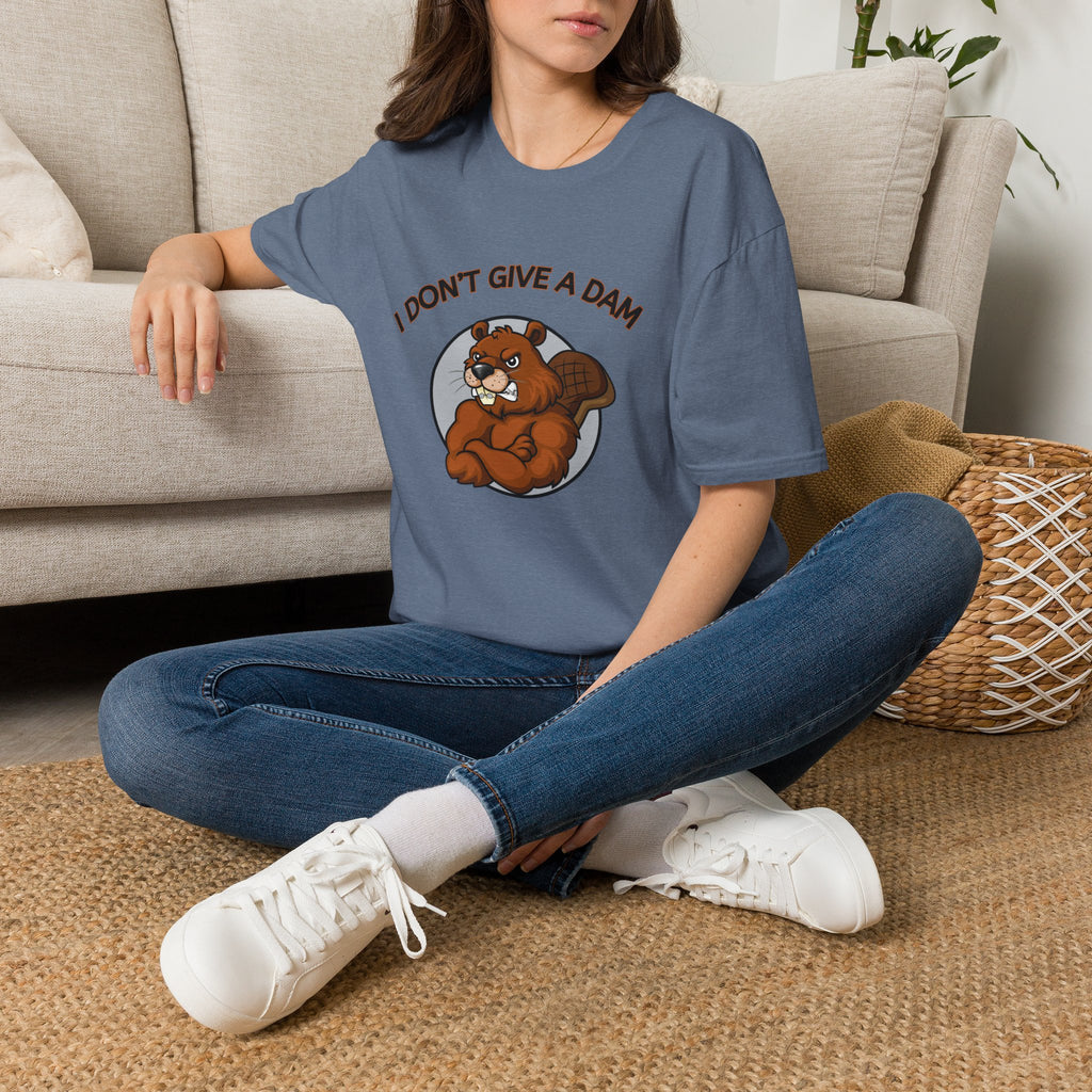 I Don’t Give a Dam Beaver T-Shirt | Funny Nature Tee