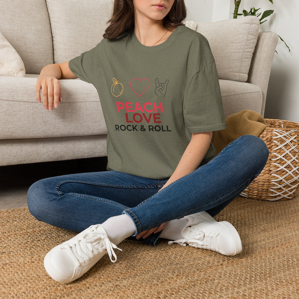 Peach Love Rock & Roll T-Shirt | Comfort Colors