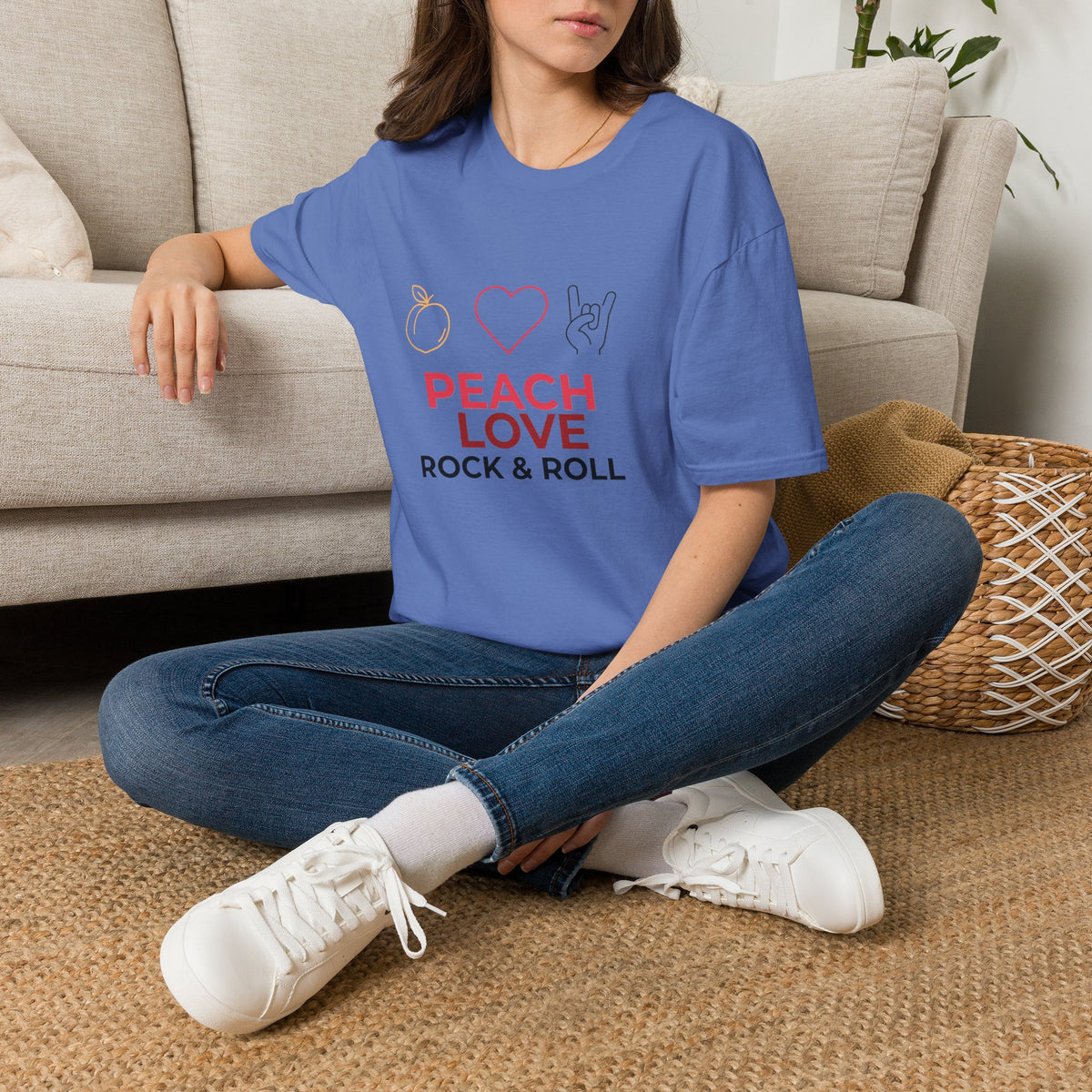 Peach Love Rock & Roll T-Shirt | Comfort Colors