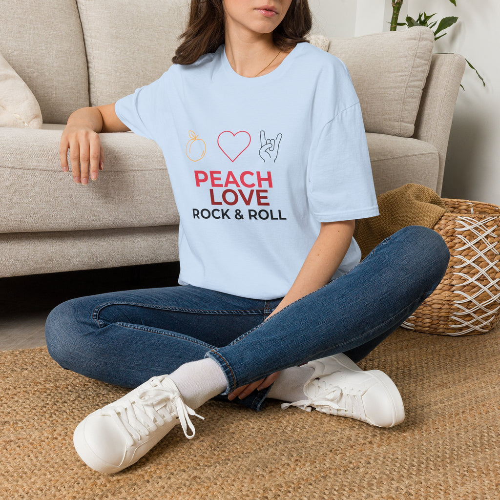 Peach Love Rock & Roll T-Shirt | Comfort Colors