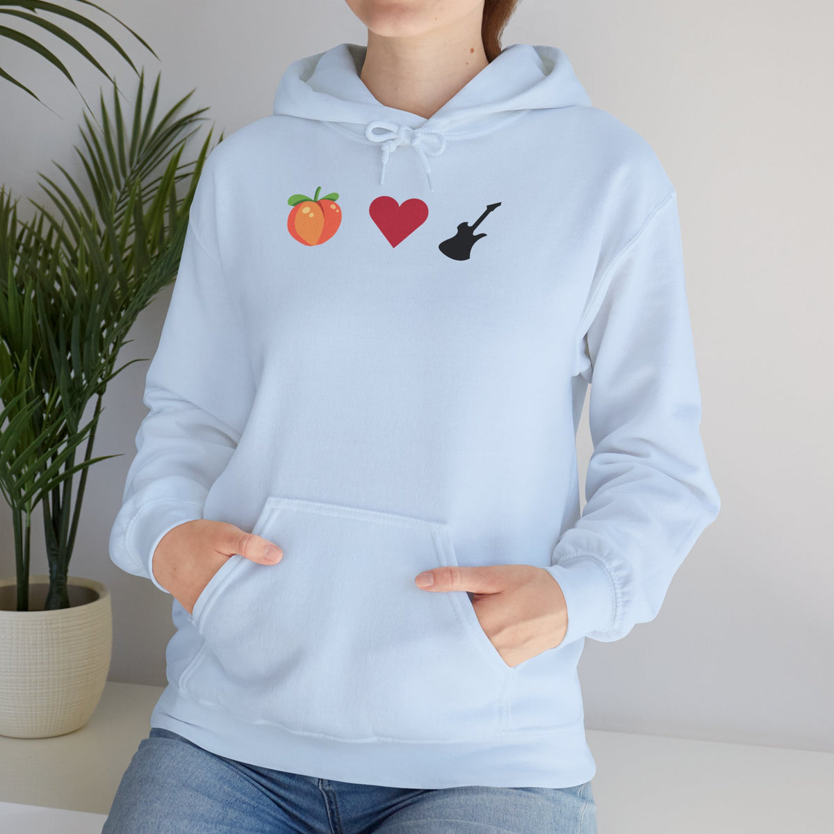 Peach Love Rock & Roll Two-Sided Hoodie | Original Logo