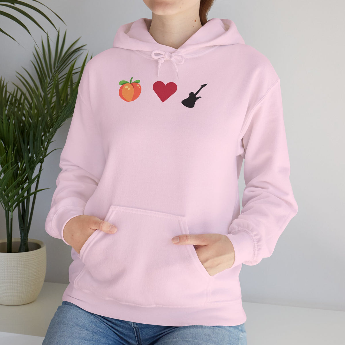 Peach Love Rock & Roll Two-Sided Hoodie | Original Logo