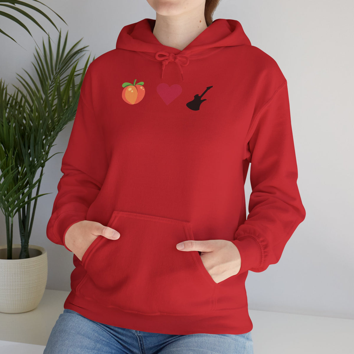 Peach Love Rock & Roll Two-Sided Hoodie | Original Logo