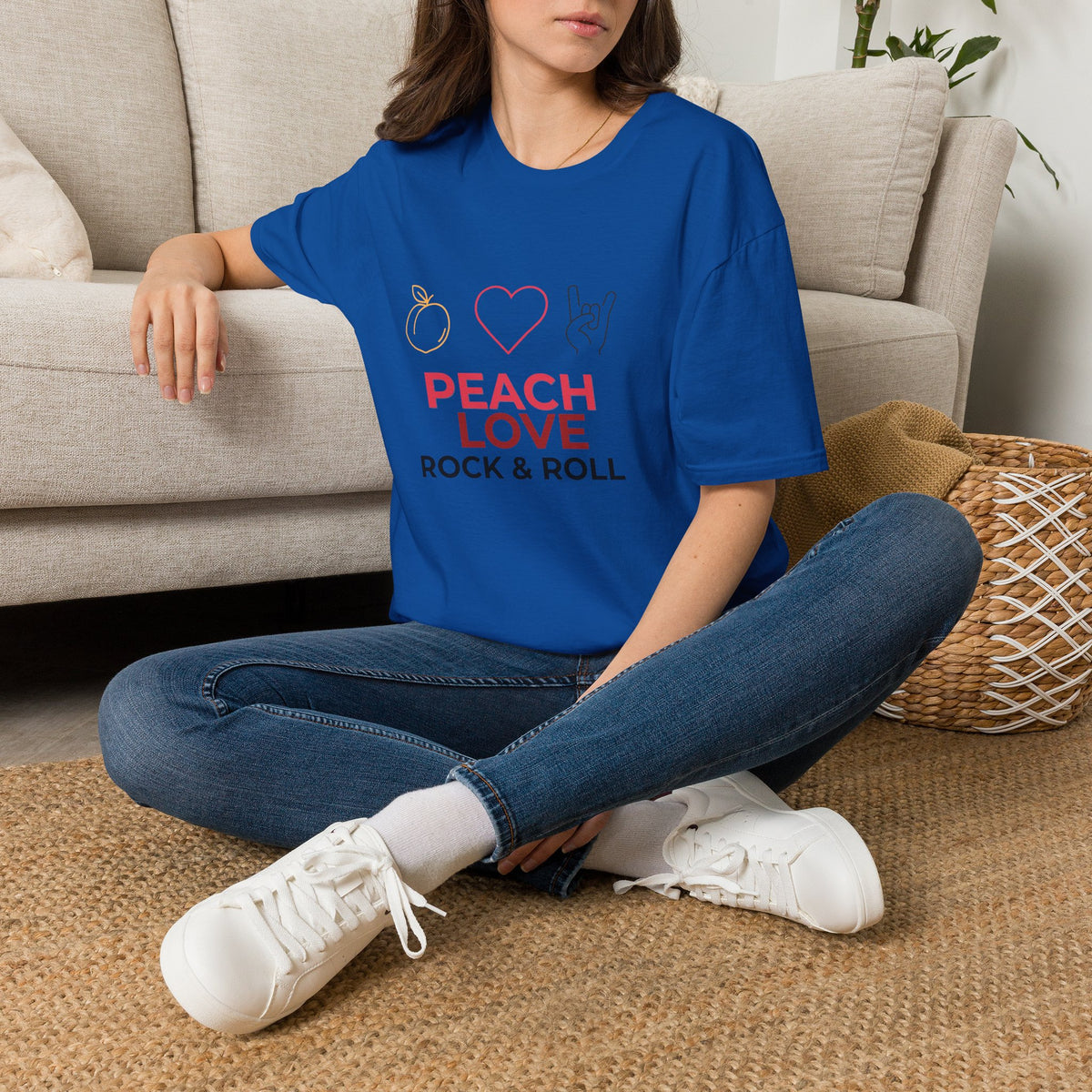 Peach Love Rock & Roll T-Shirt | Comfort Colors