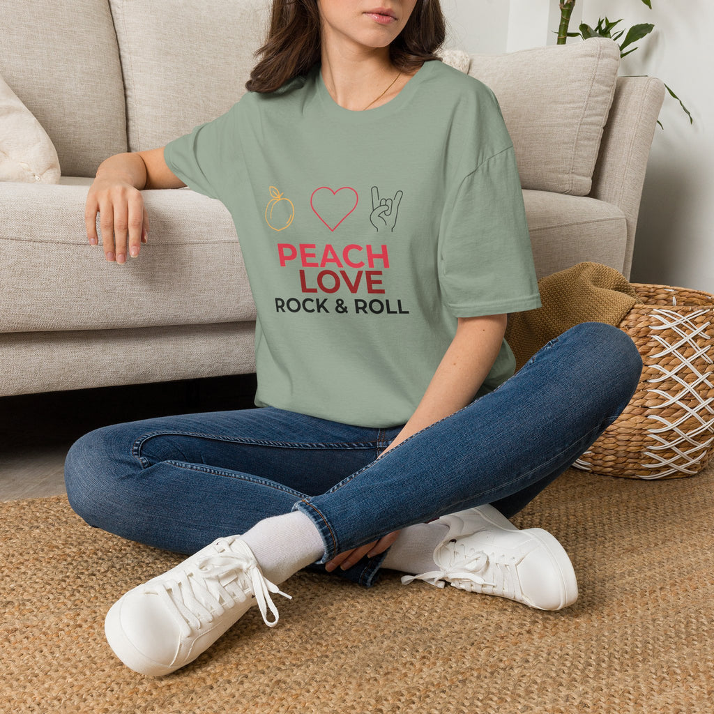 Peach Love Rock & Roll T-Shirt | Comfort Colors