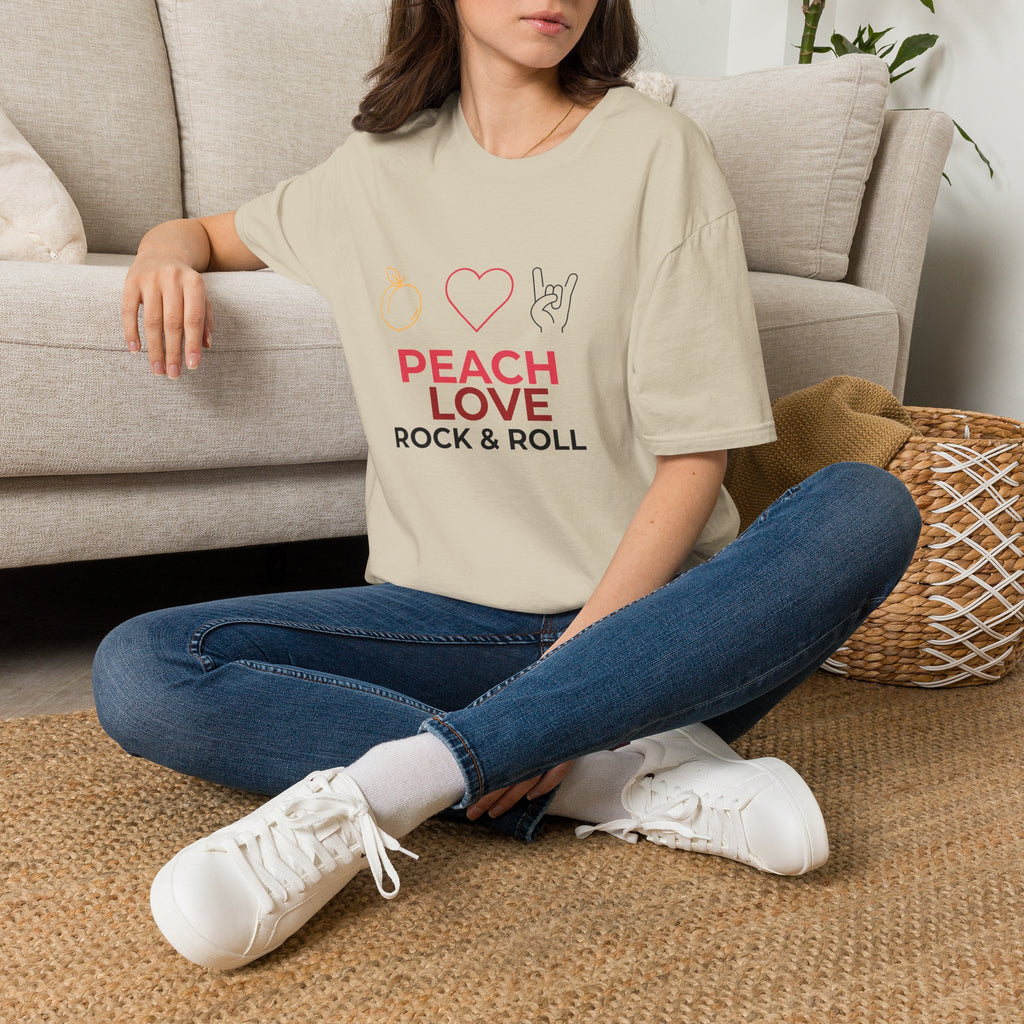 Peach Love Rock & Roll T-Shirt | Comfort Colors