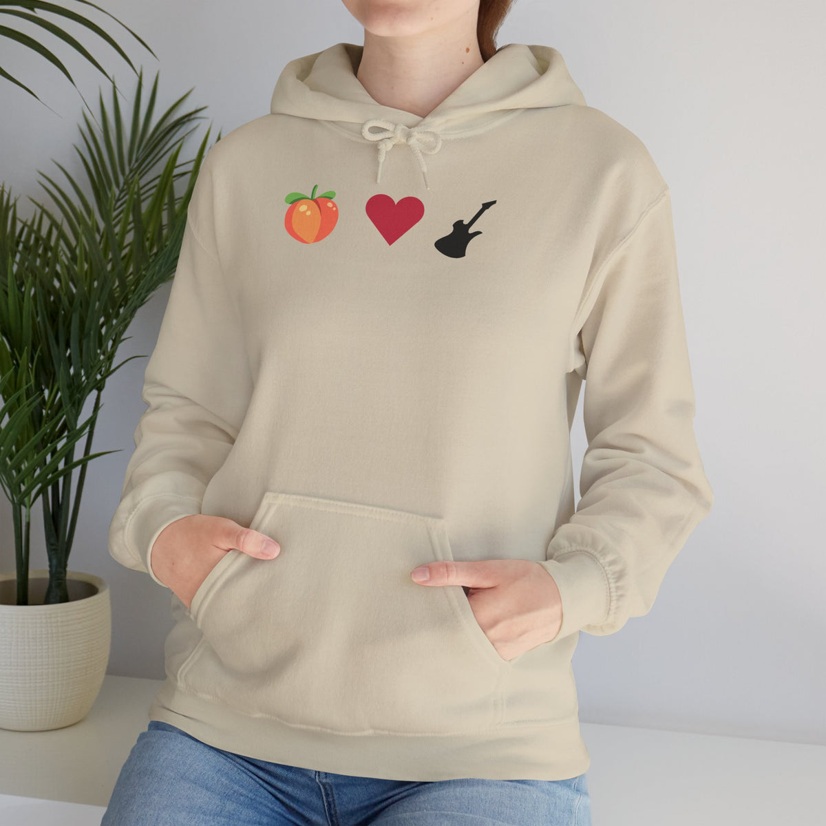 Peach Love Rock & Roll Two-Sided Hoodie | Original Logo