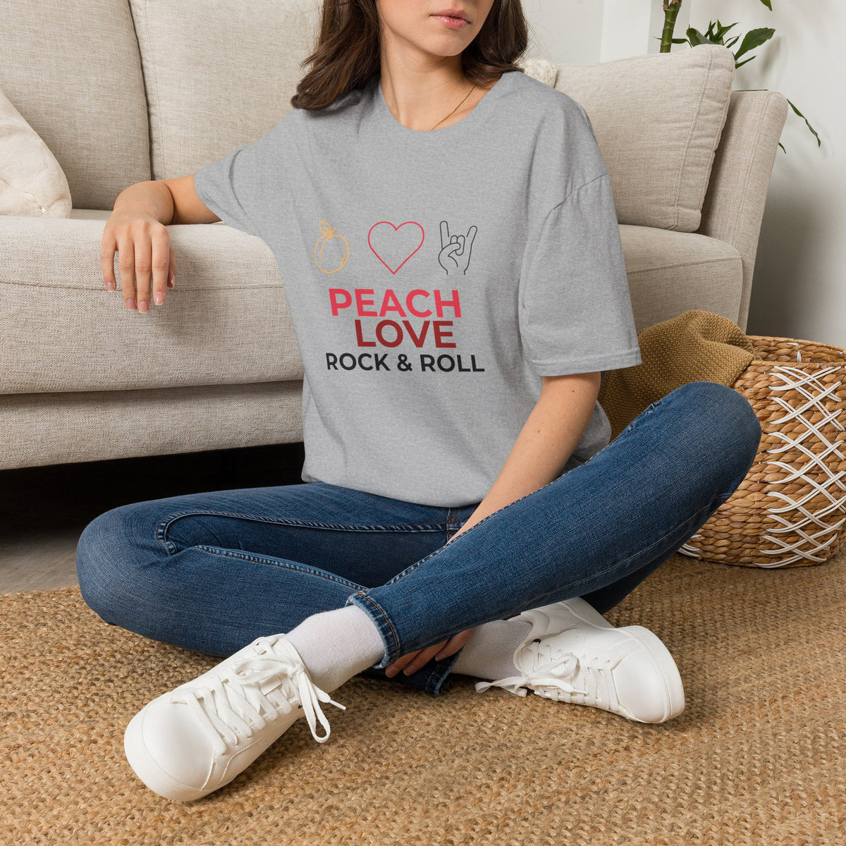 Peach Love Rock & Roll T-Shirt | Comfort Colors