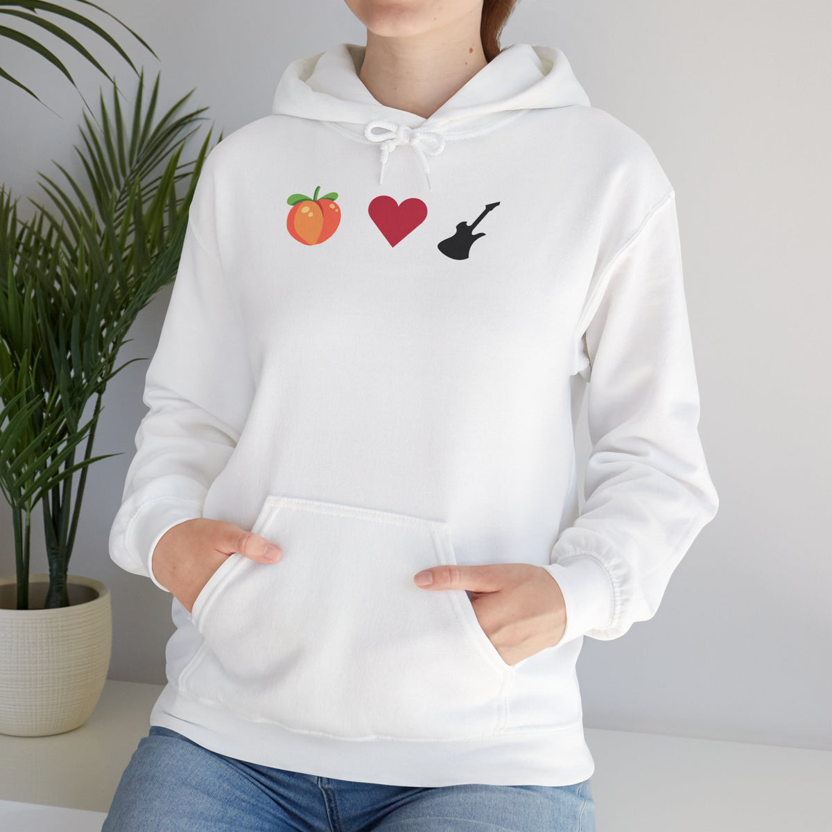 Peach Love Rock & Roll Two-Sided Hoodie | Original Logo