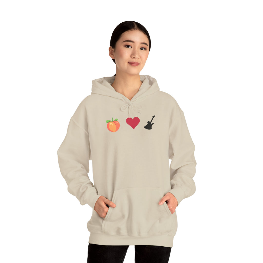Peach Love Rock & Roll Two-Sided Hoodie | Original Logo