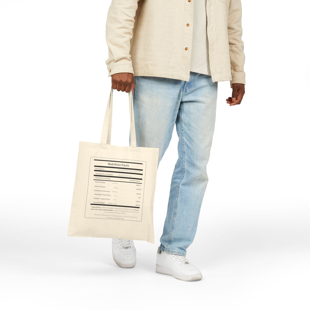 Gen X Hose Water Childhood Facts Tote Bag | Retro Canvas